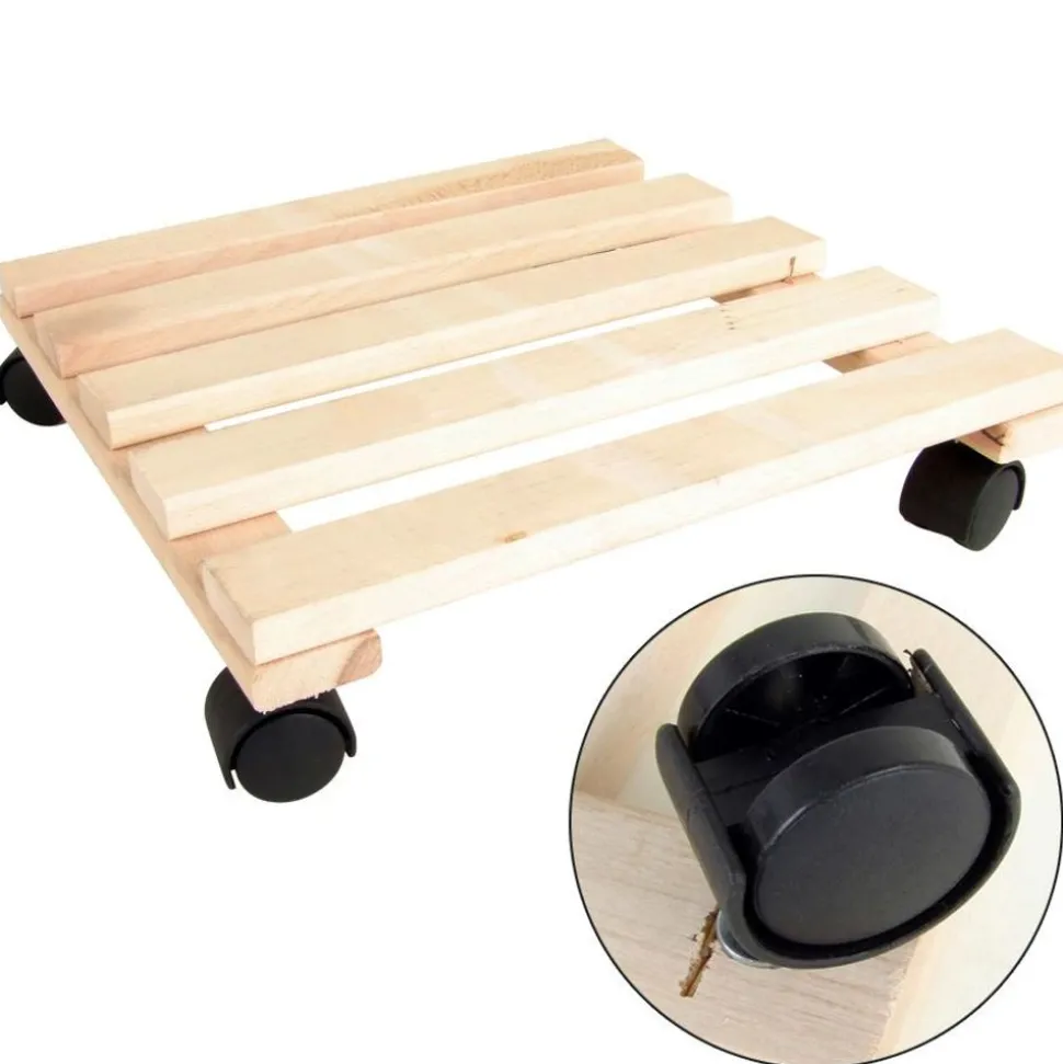 Pflanzenroller Aus Buchenholz 30X30Cm