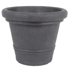 Pflanztopf Siena Rillen 34X28Cm Anthrazit