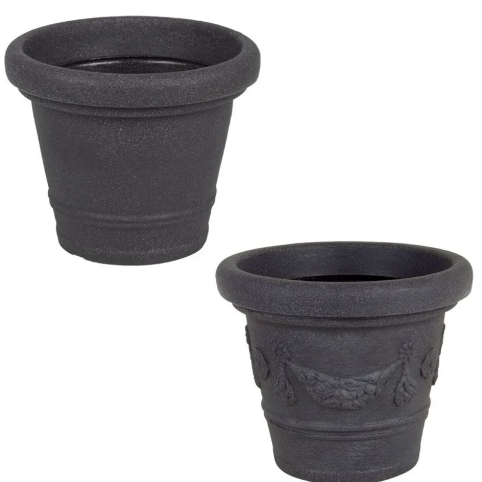 Pflanztopf Siena 29X24Cm Anthrazit