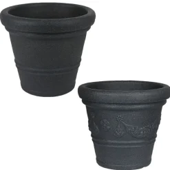 Pflanztopf Siena 37X33Cm Anthrazit