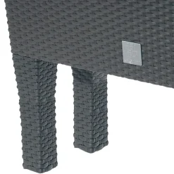 Polyrattan-Blumenbank Mit Bewasserung 80X32Cm Anthrazit