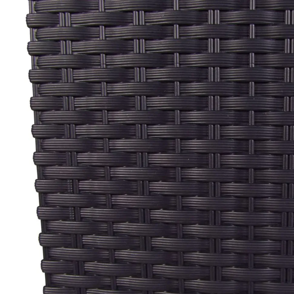 Polyrattan-Pflanztopf Mit Einsatz 26X50,5X26Cm Anthrazit