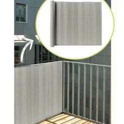 Pvc-Sichtschutzmatte 100X300Cm Grau