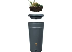4Rain Azura 2In1 Regenspeicher 230L Mit Pflanzschale Graphitgrau