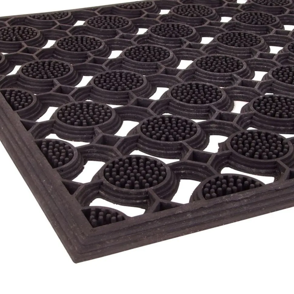 Relief Gummi-Fusmatte 73X44Cm Schwarz