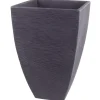 Rillentopf Quadratisch 39X39X60Cm Anthrazit