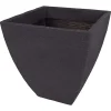 Rillentopf Quadratisch 39X39X42Cm Anthrazit