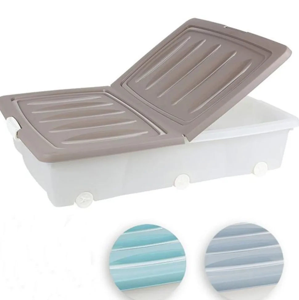 Rollenbox Mit Klappdeckel 55L Pastell