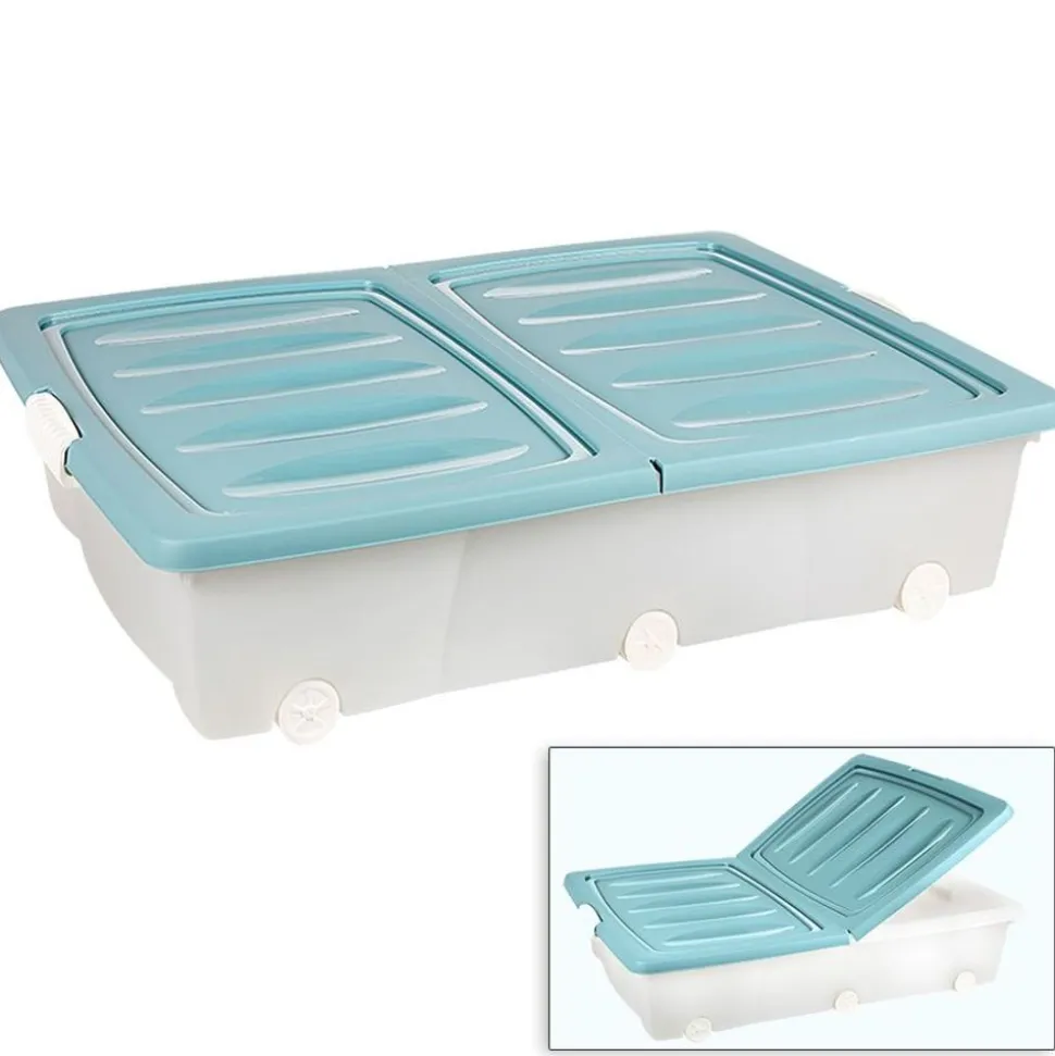 Rollenbox Mit Klappdeckel 55L Pastell