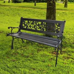 Rosen-Parkbank Schwarz