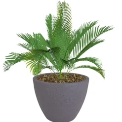 Runder Pflanztopf Stone 48X37,5Cm Grau
