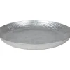 Rundes Metall-Dekotablett 37Cm Silber
