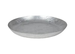 Rundes Metall-Dekotablett 37Cm Silber