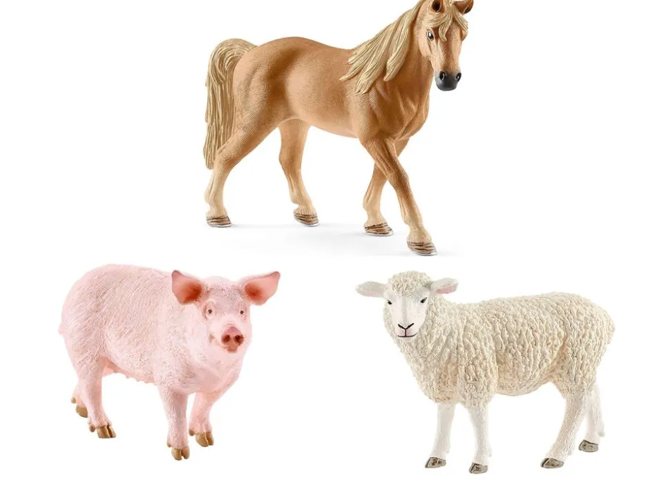 Schleich Spielfiguren-Set Farm World Tiere 3-Teilig