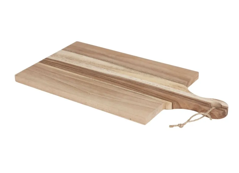 Schneid- Und Servierbrett Aus Akazienholz Mit Griff 41X27Cm