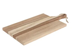 Schneid- Und Servierbrett Aus Akazienholz Mit Griff 41X27Cm