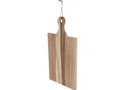 Schneid- Und Servierbrett Aus Akazienholz Mit Griff 41X27Cm