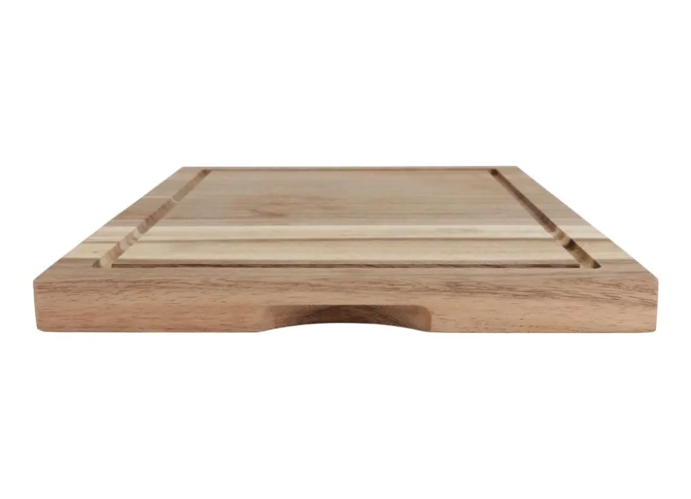Schneid- Und Servierbrett Aus Akazienholz Mit Saftrinne 48X32,5Cm