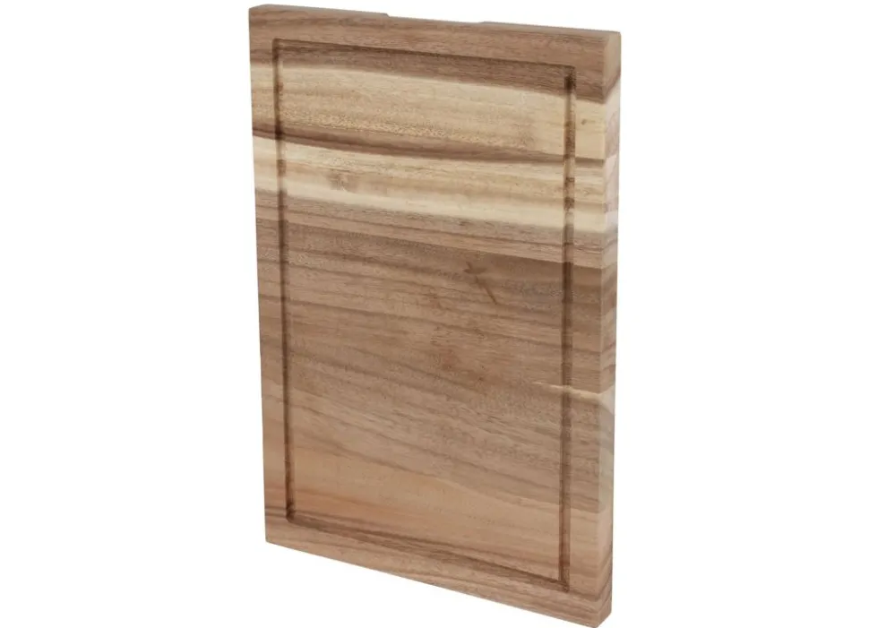 Schneid- Und Servierbrett Aus Akazienholz Mit Saftrinne 48X32,5Cm