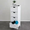 Schrank Maine Mit 4 Schubladen 30X81,5X30Cm Weis