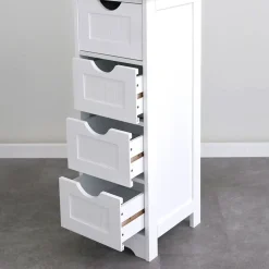 Schrank Maine Mit 4 Schubladen 30X81,5X30Cm Weis