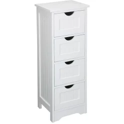 Schrank Maine Mit 4 Schubladen 30X81,5X30Cm Weis
