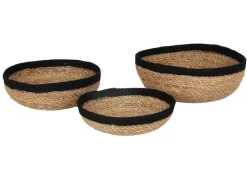 Seegras-Korbschalen Mit Abgesetztem Rand 3Er-Set