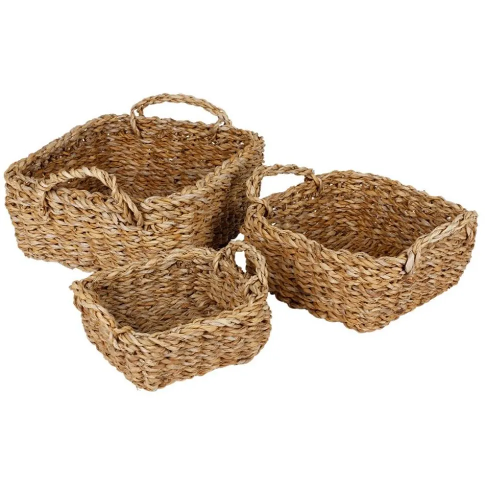 Seegras-Körbe Eckig 3Er-Set