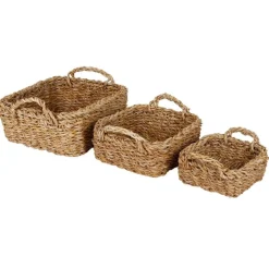 Seegras-Körbe Eckig 3Er-Set