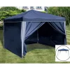 2 Seitenwande Fur Ruck-Zuck Alu-Pavillon 3X3M Blau
