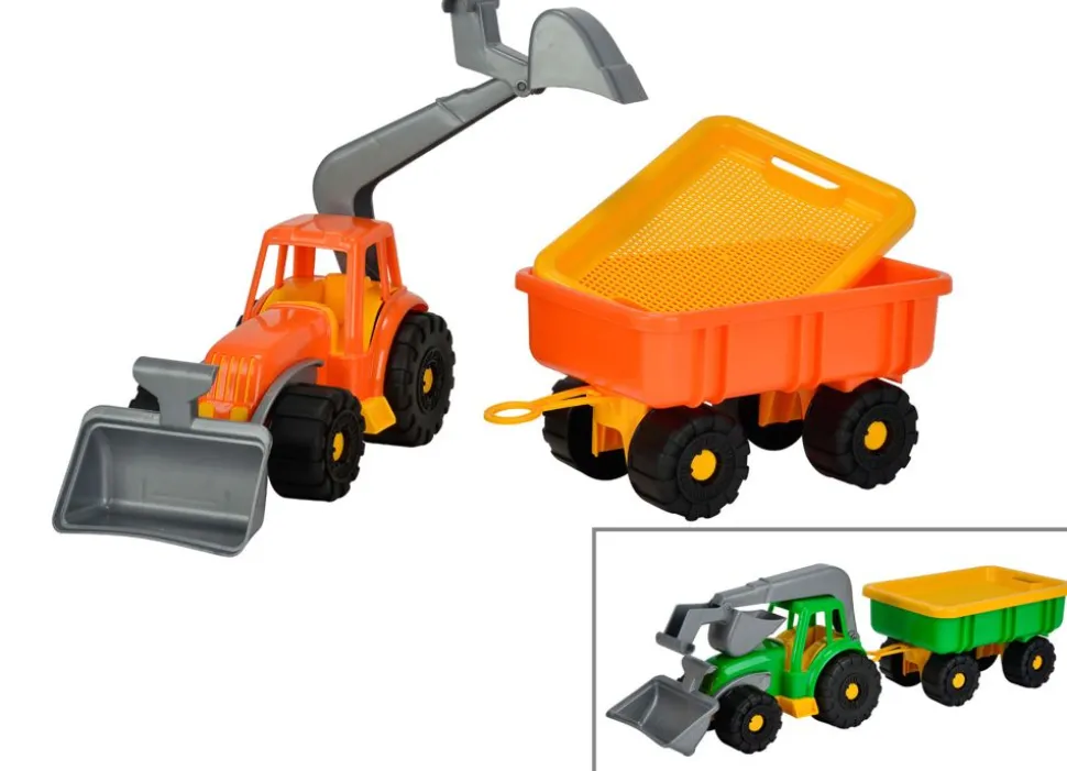 Simba Spielzeug-Traktor Mit Schaufel Und Anhanger