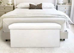 Sitztruhe Aus Teddystoff 76X38X35Cm Beige