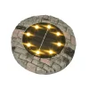 Solar-Bodenstecker Steinoptik Mit 8 Leds Warmweis