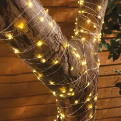 Solar-Drahtlichterkette 21,9M 200 Micro-Leds Warmweis