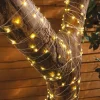 Solar-Drahtlichterkette 11,9M 100 Micro-Leds Warmweis