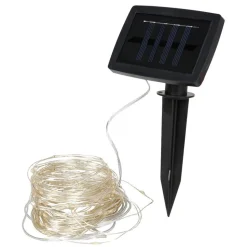 Solar-Drahtlichterkette 11,9M 100 Micro-Leds Warmweis