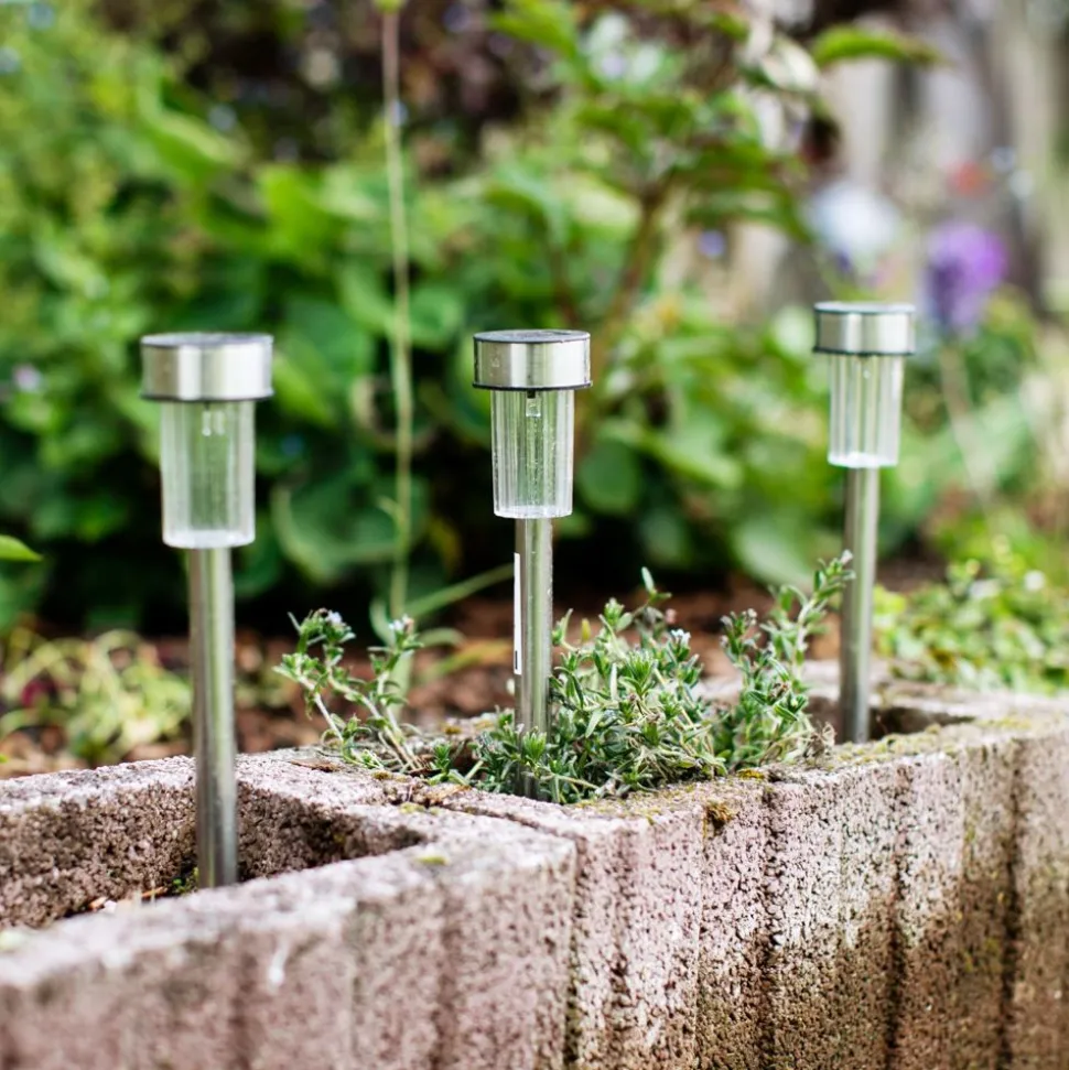 Solar-Gartenleuchten Mit Farbwechsler 10Er-Set