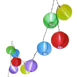 Solar-Lampion-Lichterkette Mit 10 Leds Warmweis