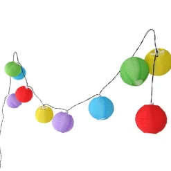 Solar-Lampion-Lichterkette Mit 10 Leds Warmweis