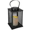 Solar-Laterne Rattan Eckig