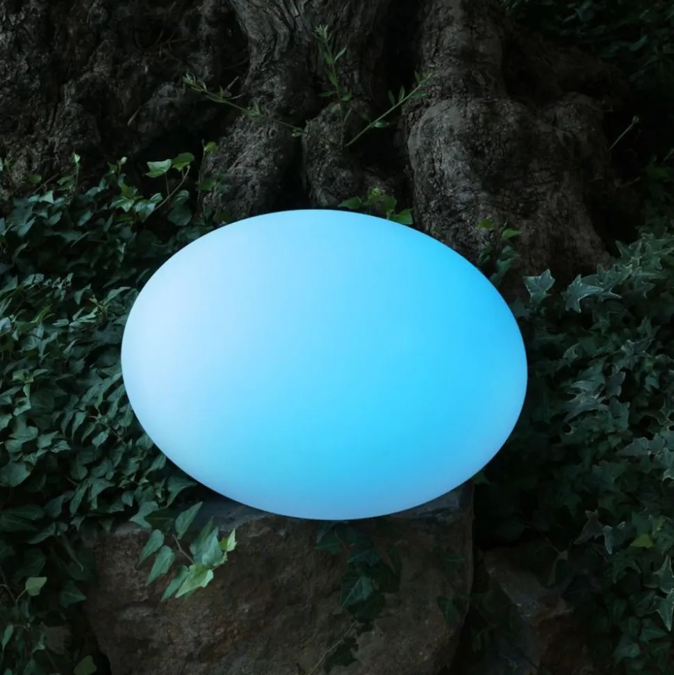 Solar-Led-Gartenleuchte Kiesel 35X23Cm