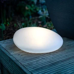 Solar-Led-Gartenleuchte Stein 40X17X30Cm