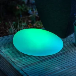 Solar-Led-Gartenleuchte Stein 40X17X30Cm