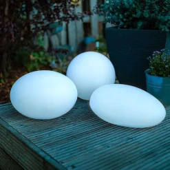 Solar-Led-Gartenleuchte Stein 40X17X30Cm