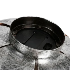 Solar-Lotusblume Mit Crackleglaskugel Und Led-Beleuchtung Warmweis