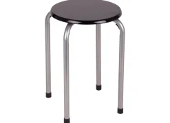 Stapelhocker 29,5X45Cm Schwarz
