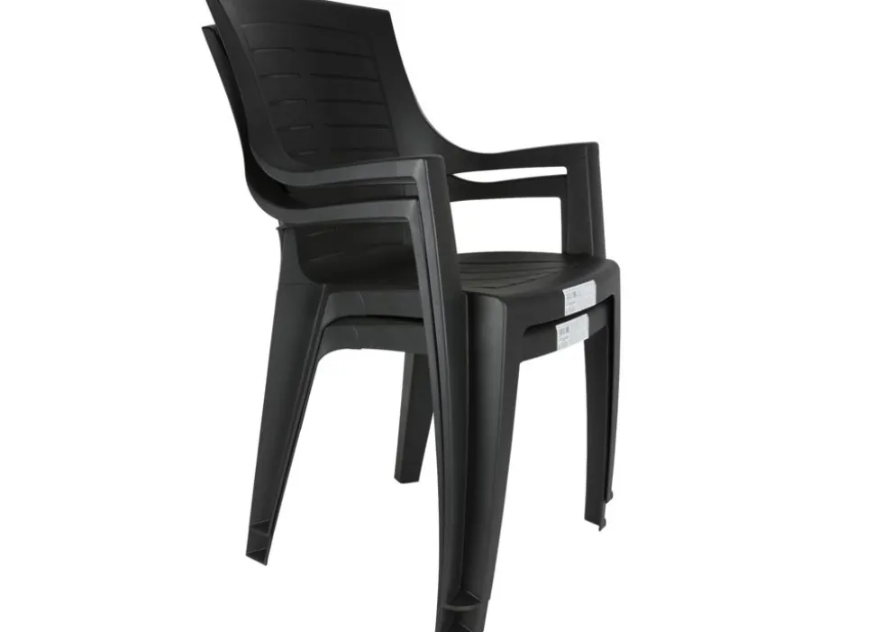 Stapelstuhl Talia In Holzoptik Mit Hoher Lehne 55X60X91Cm