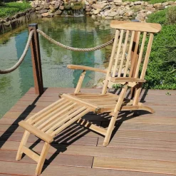 Teak-Deckchair Natur Unbehandelt