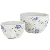 UberTöpfe Blue Flower Oval 2Er-Set