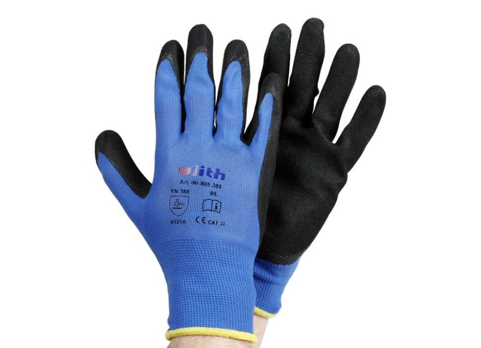 Ulith Arbeitshandschuhe Mit Nitril-Beschichtung Grose L Blau